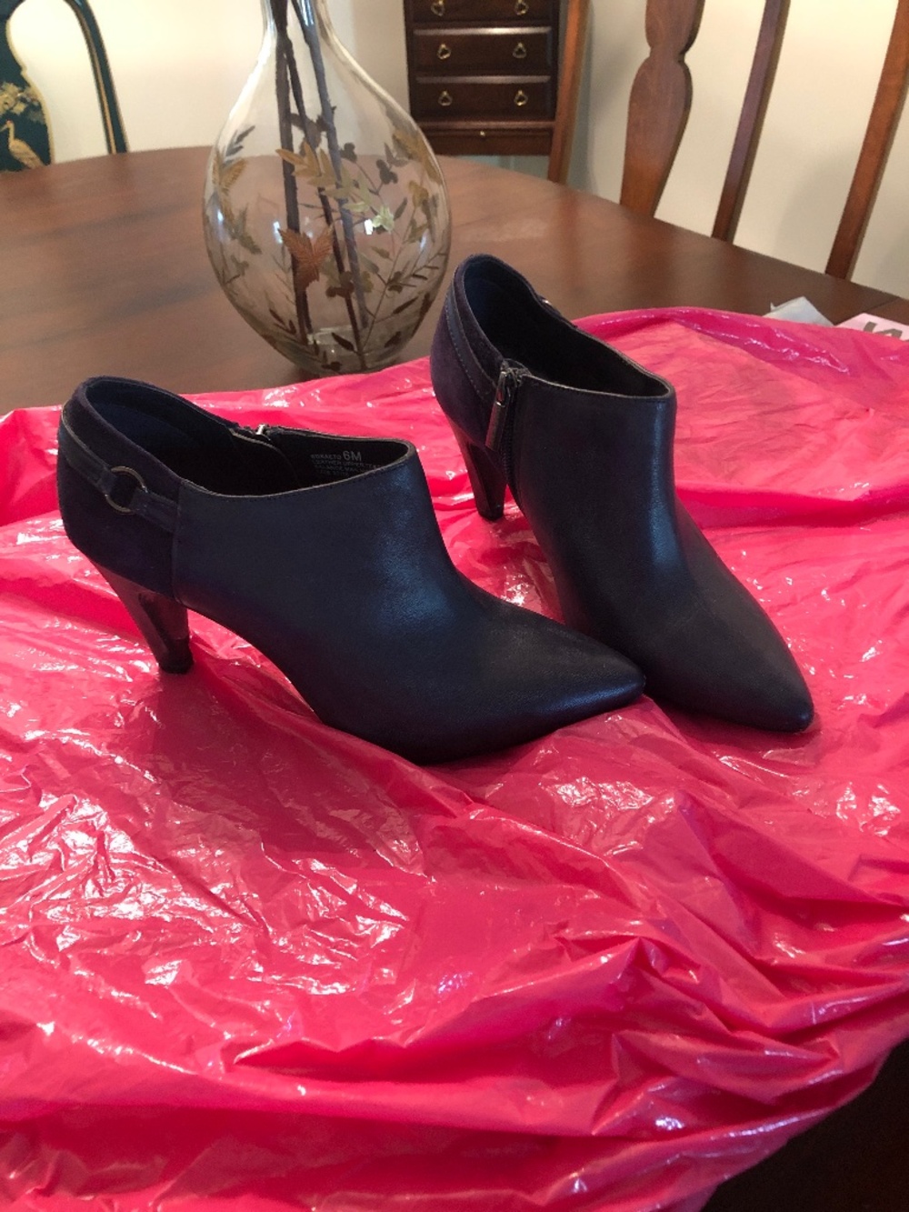 Navy booties